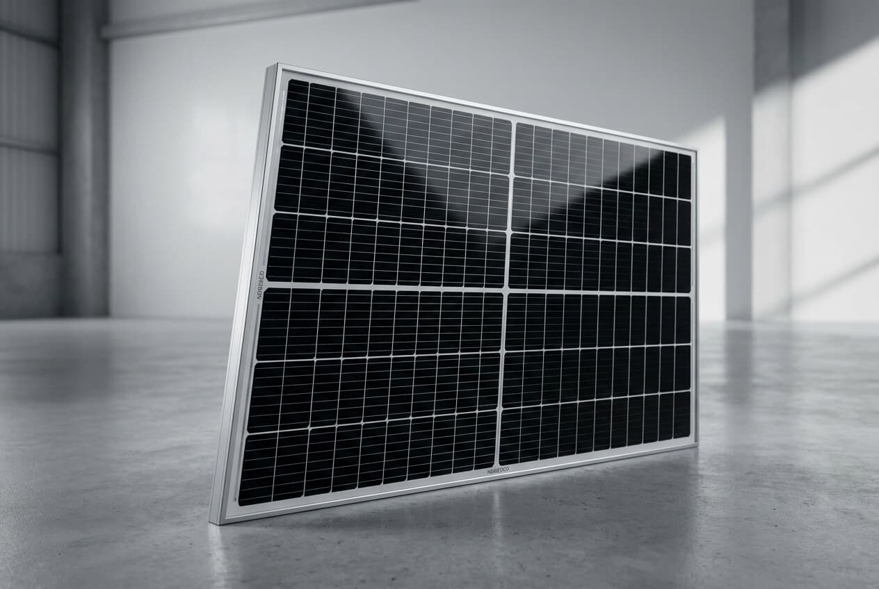 Photovoltaic solar panels on a commercial installation
